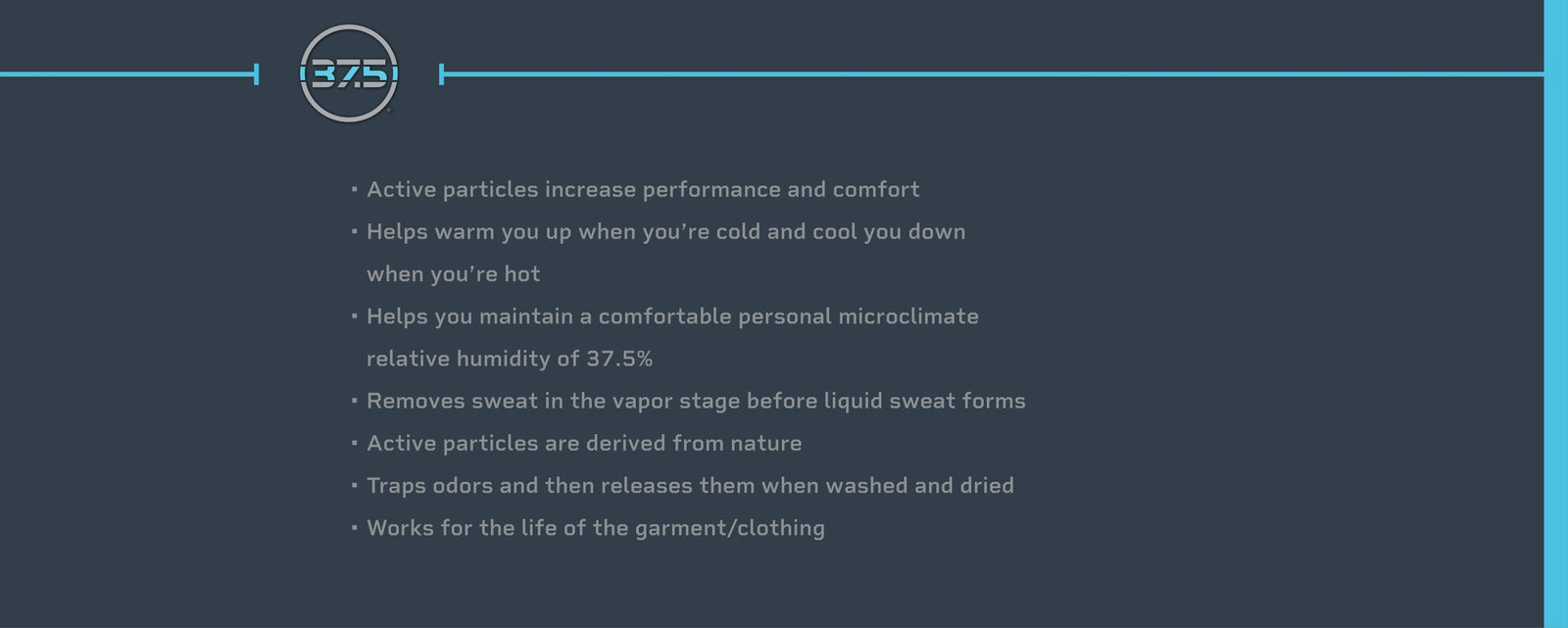 37.5 Technology graphic outlining features and benefits.